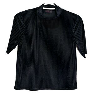 Vintage Black Striped Short Sleeve Tee